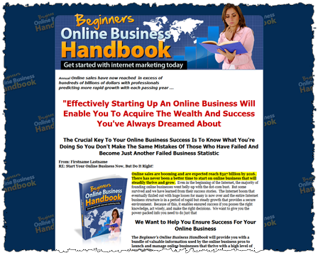 Beginners Online business Handbook