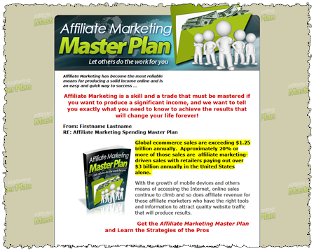 Affiliate Marketing Master Plan