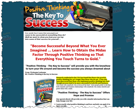 Positive Thinking The Key To Success