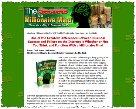 The Secrets To A Millionaire Mind