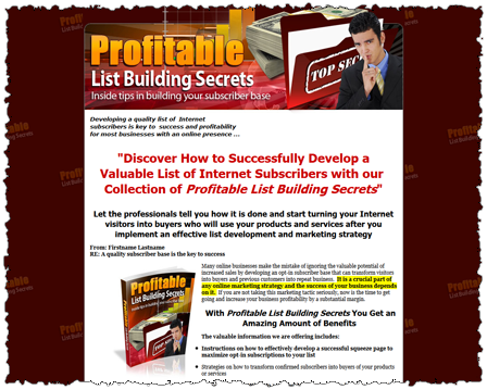 Profitable List Building Secrets