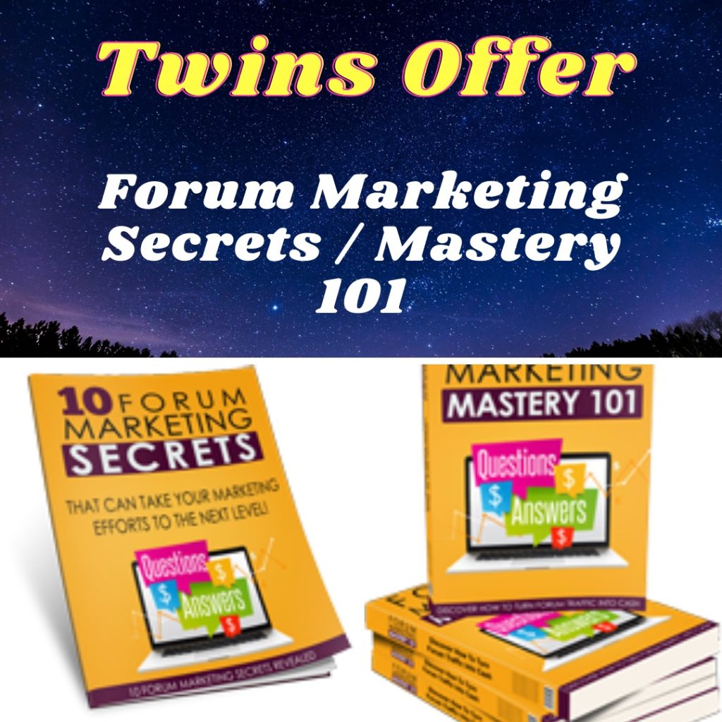 Forum Marketing Secrets / Mastery 101