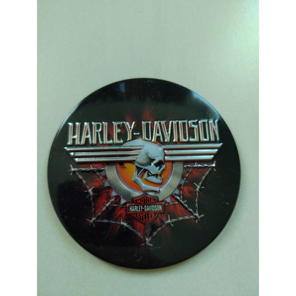 Harley Davidson Round Skull fridge magnet