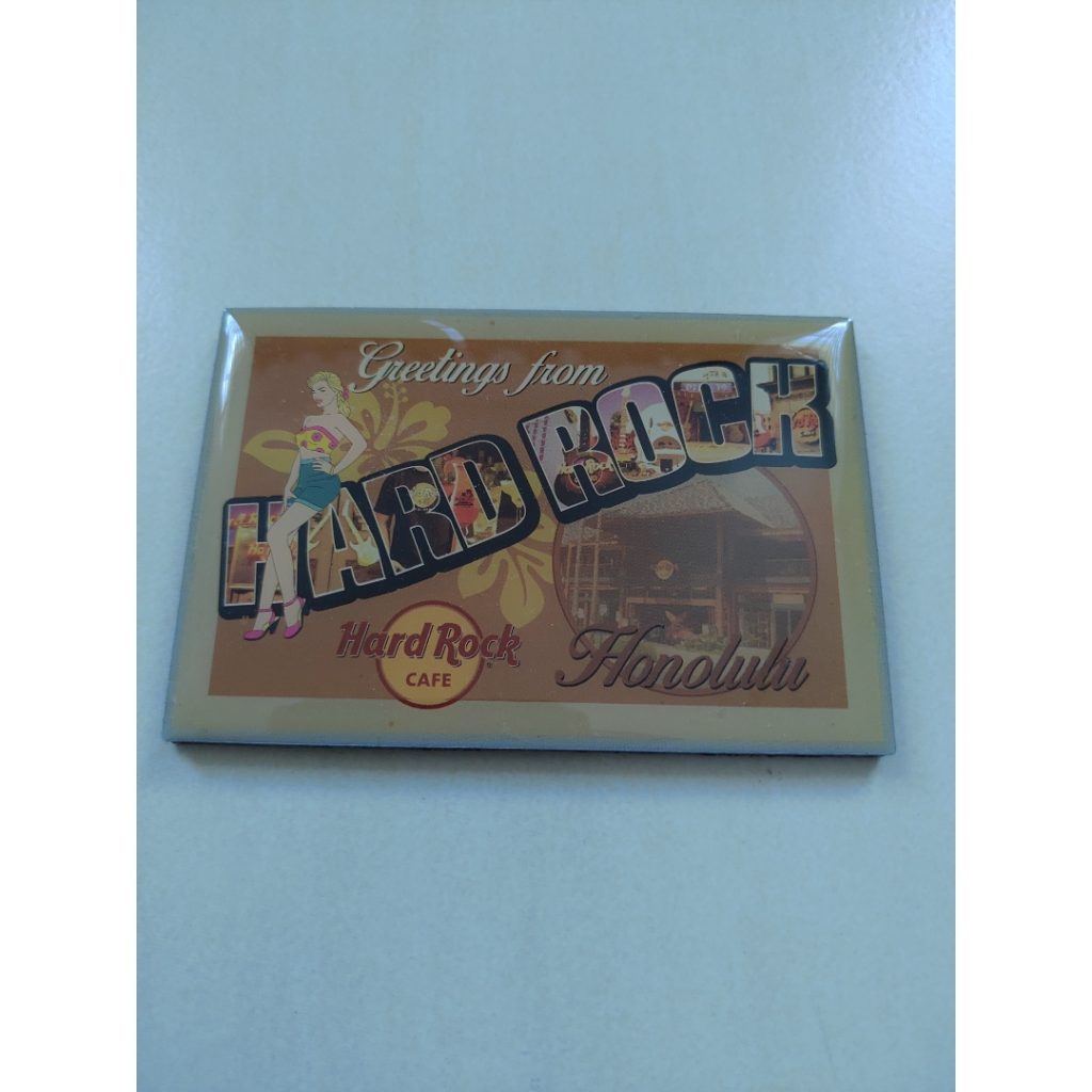 Hard Rock Cafe Honolulu Greetings fridge magnet