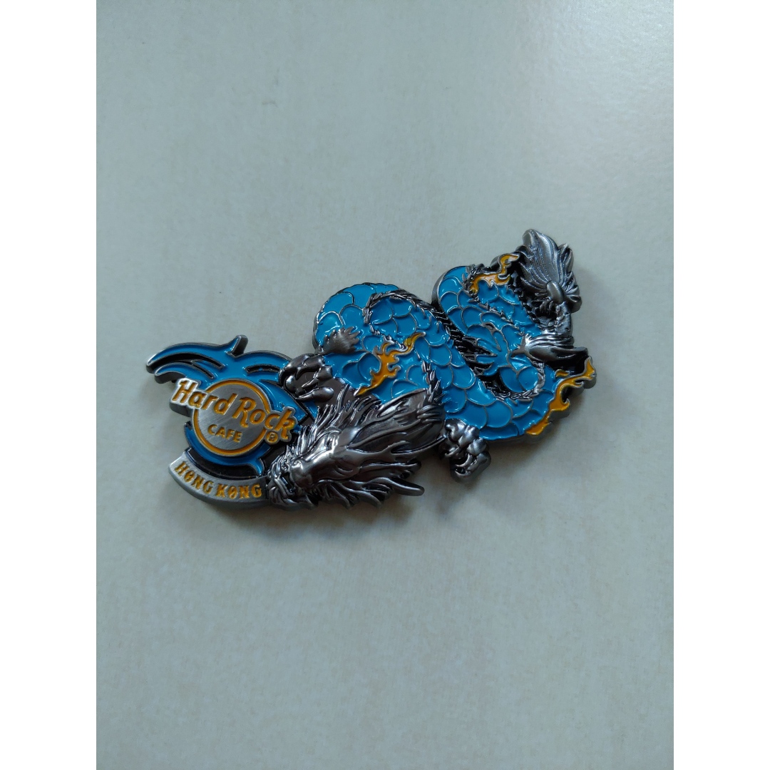 Hard Rock Cafe Hong Kong 3D Blue Dragon fridge magnet