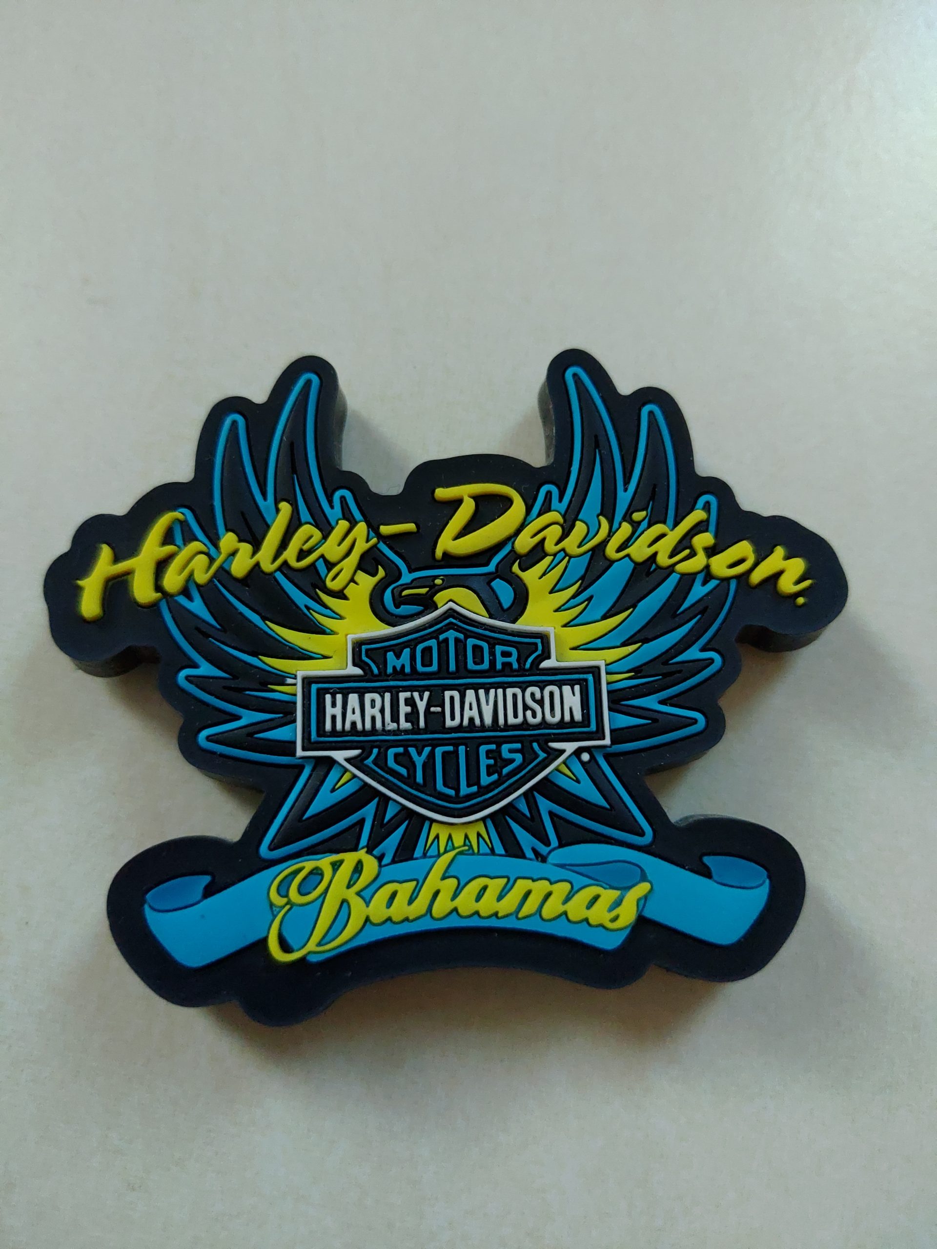 Harley Davidson Bahamas Blue Eagle rubber magnet