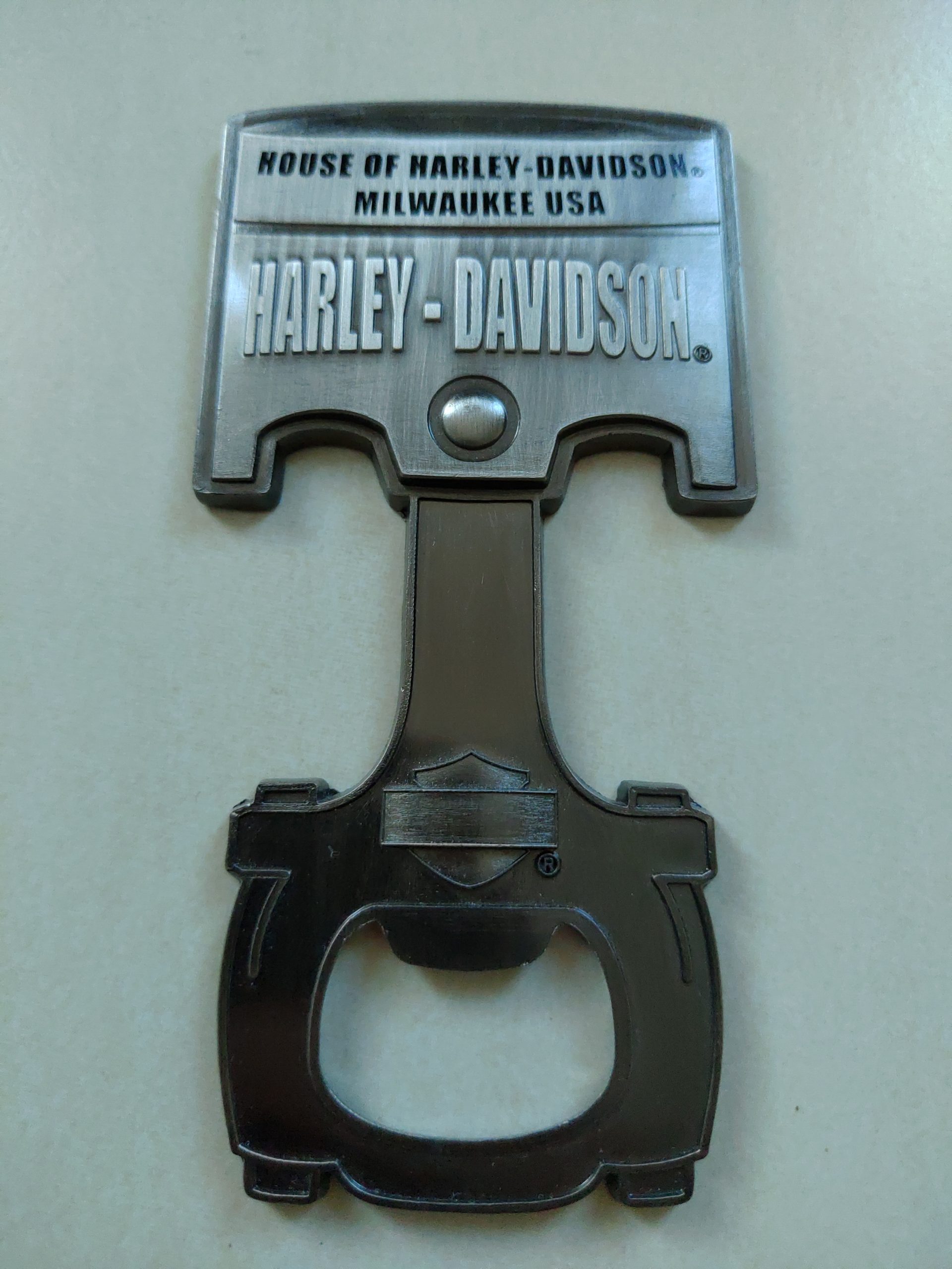 Harley Davidson Milwaukee Piston bottle opener magnet