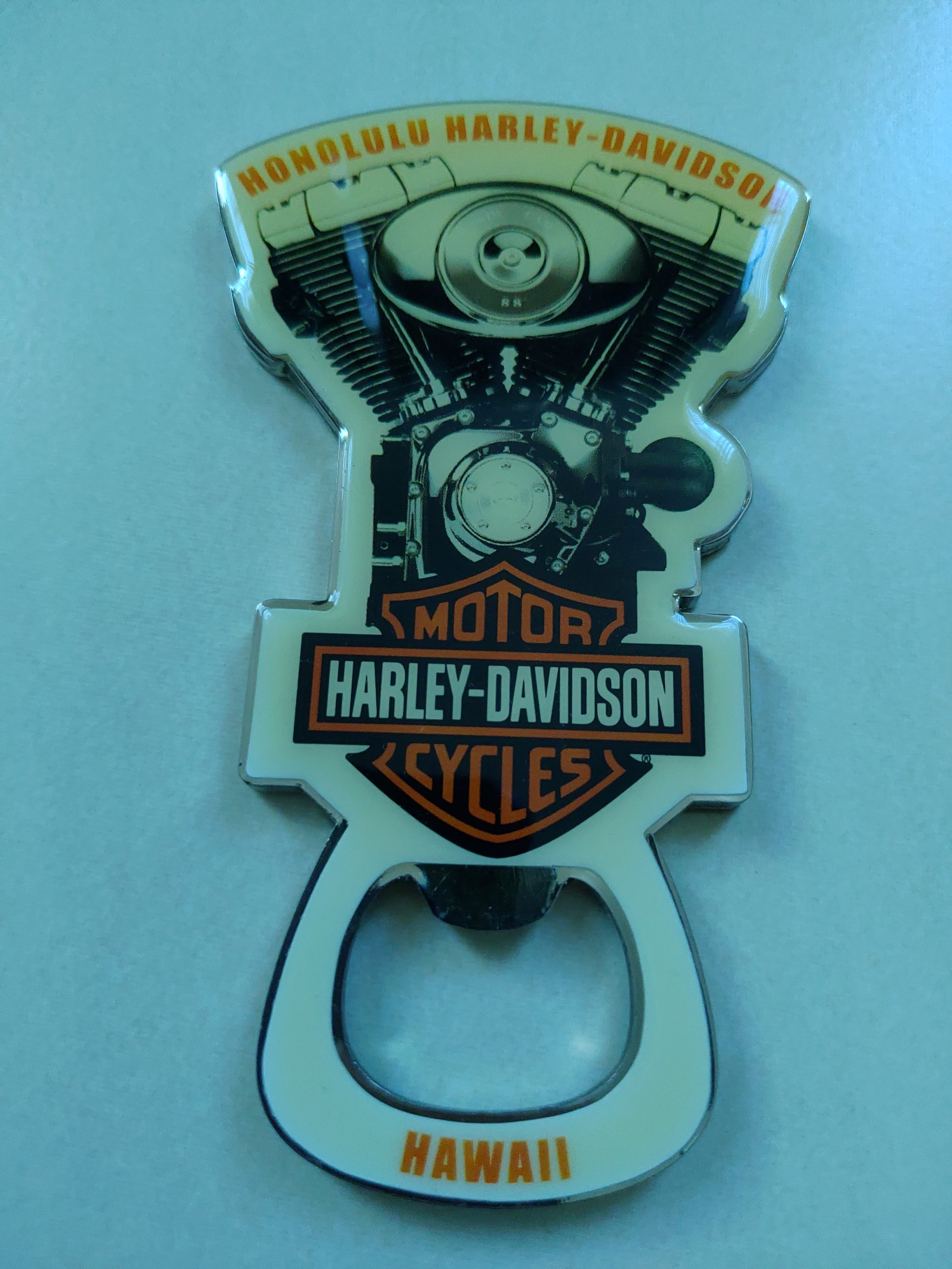 Harley Davidson Honolulu, Hawaii bottle opener magnet