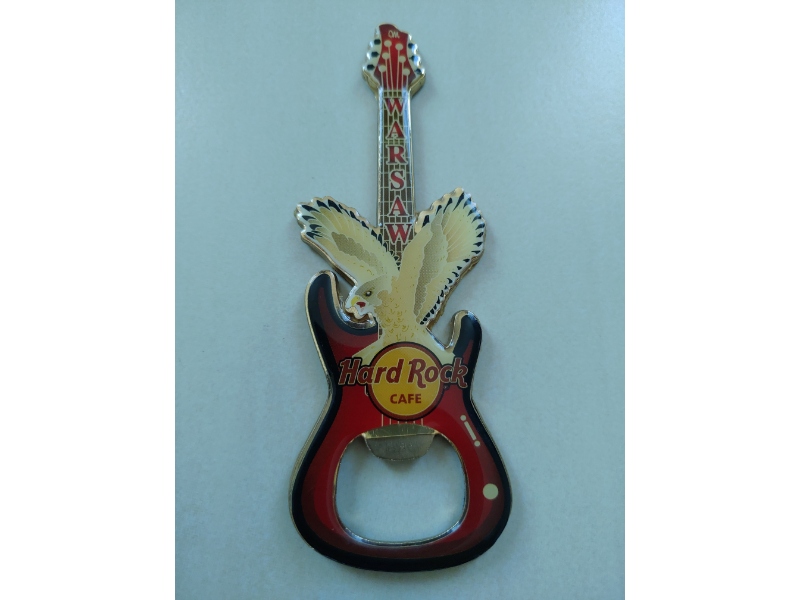 Hard Rock Cafe Warsaw Eagle bottle opener magnet