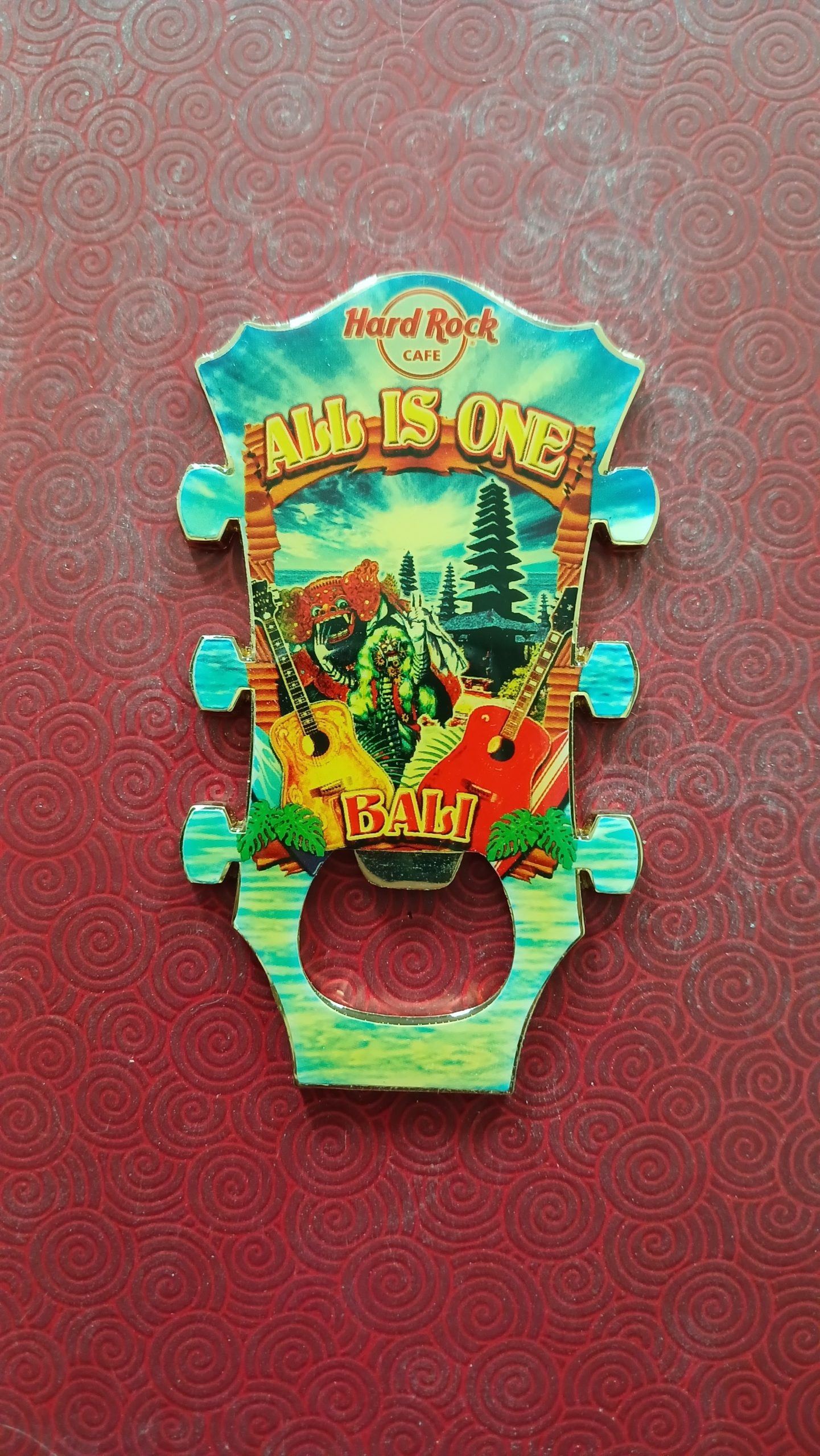 Hard Rock Cafe Bali Guitar Head bottle opener magnet